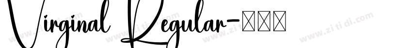 Virginal Regular字体转换